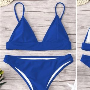 Royal blue triangle bikini by ZAFUL.